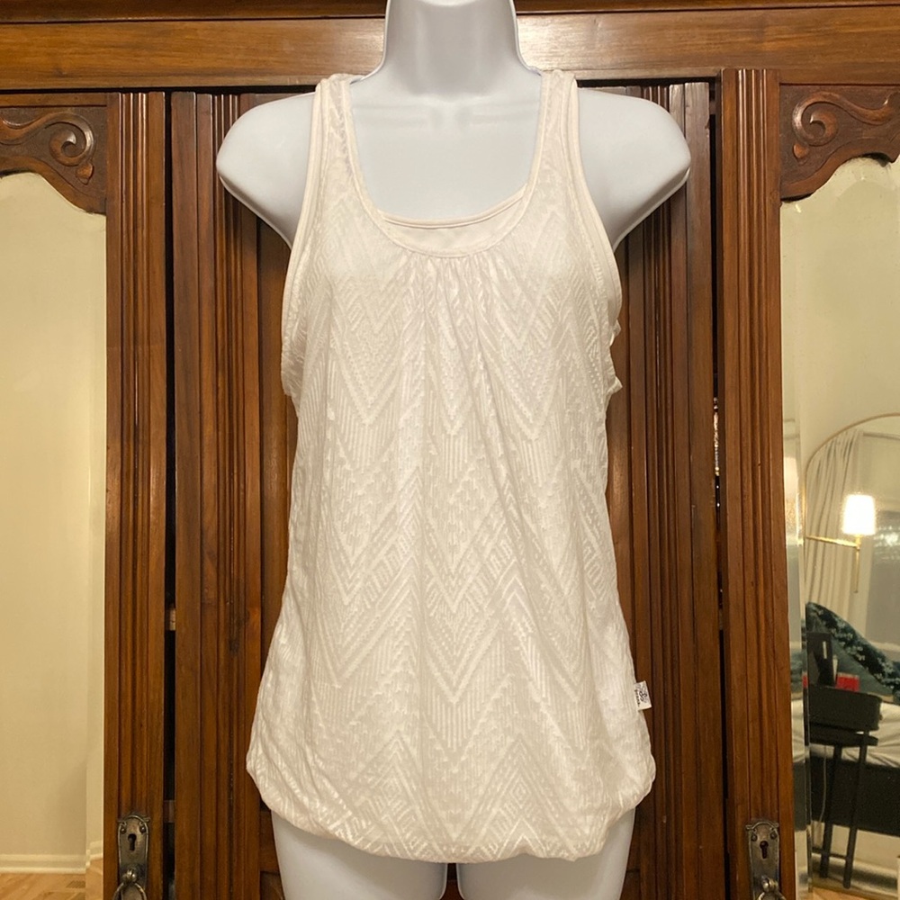White Prana tank top size small